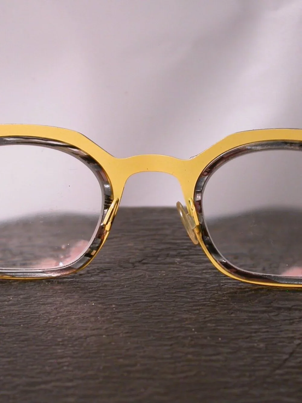 Authentic Anne et Valentin Favorite BRIGHT Yellow Stripe Eyeglasses Made France